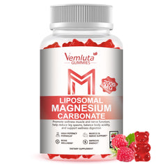 Front view of Vemluta Magnesium Gummies 60-count pack