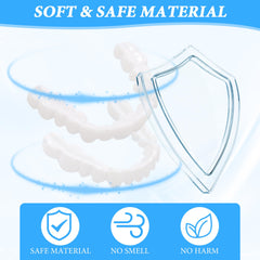 Compact packaging for veneers with temporary tooth, box and gum