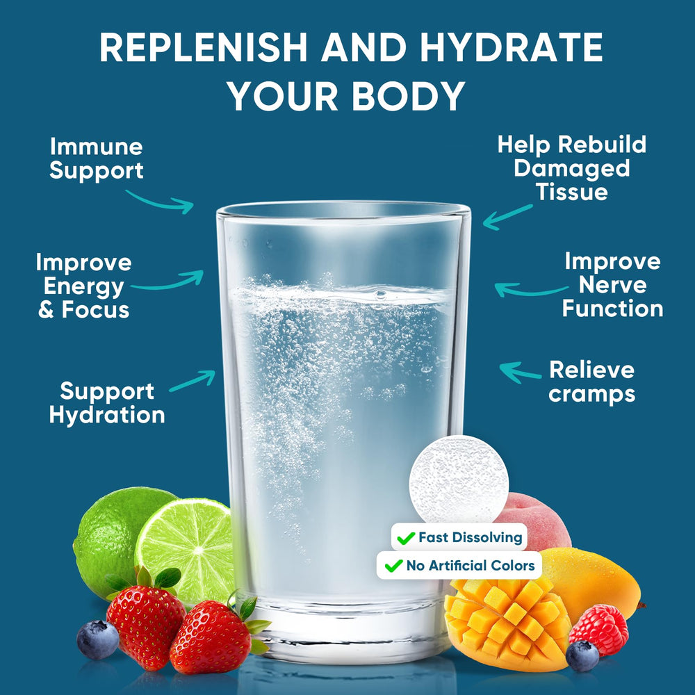 Box containing 16 sticks of Hydration Boost electrolyte packets