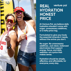 Label showing 5 vitamins and 7 electrolytes in Hydration Boost