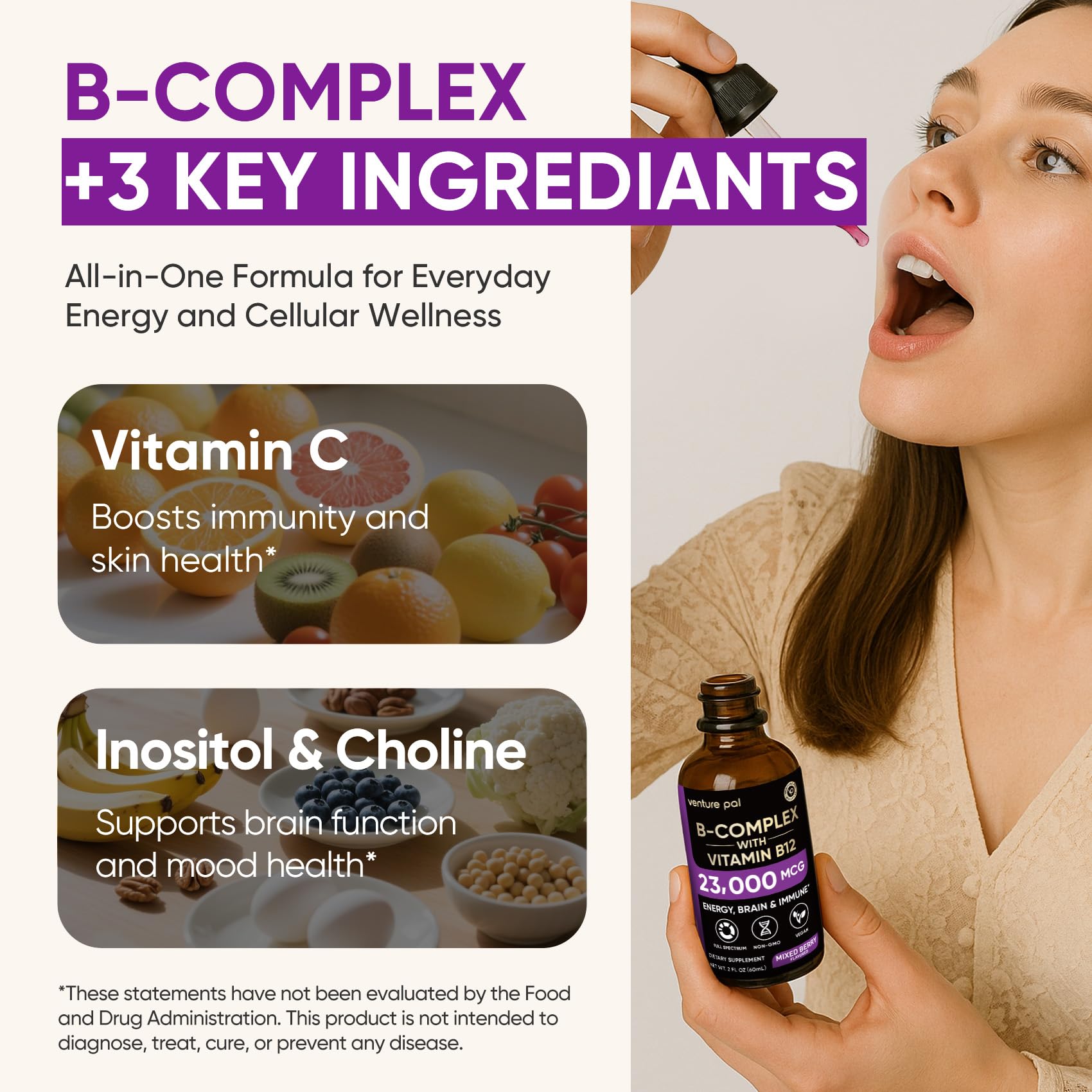 B9 folate and related ingredients on bottle label