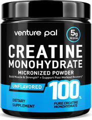 Venture Pal Creatine Monohydrate powder container on a white background