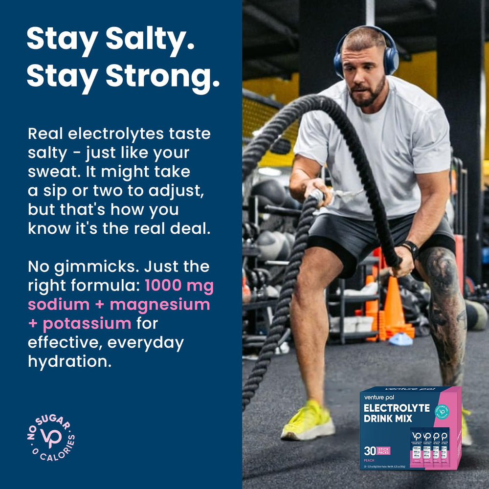 Electrolyte powder dissolving in a glass of water