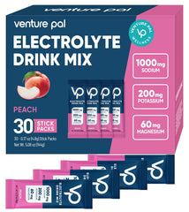 Venture Pal electrolyte powder packet packaging showing 30 sticks