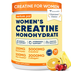 Venture Pal front jar view showing clean label and scoop benefit