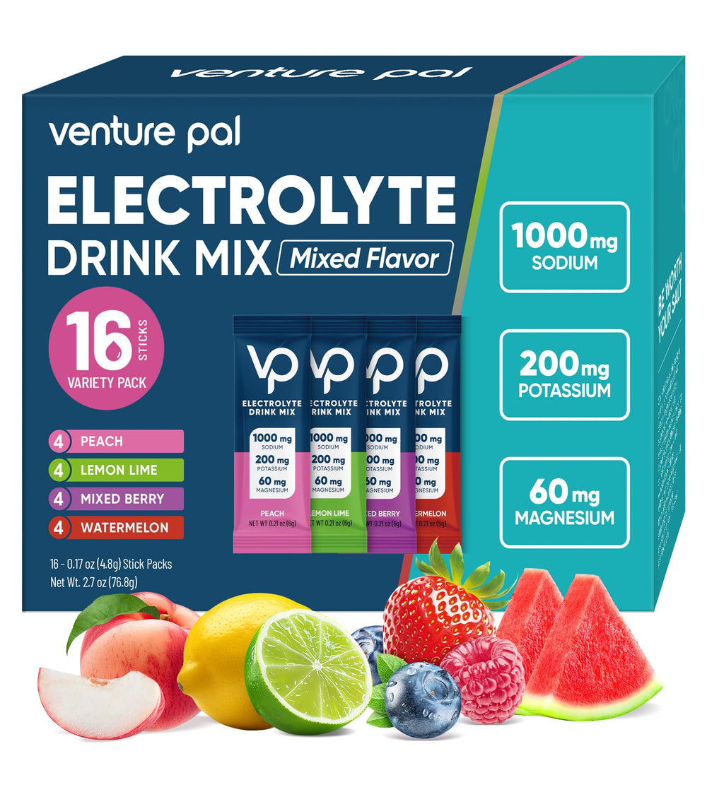 Box of Venture Pal high-sodium electrolyte packets
