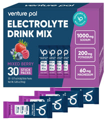 Venture Pal high-sodium electrolyte powder packets - front view
