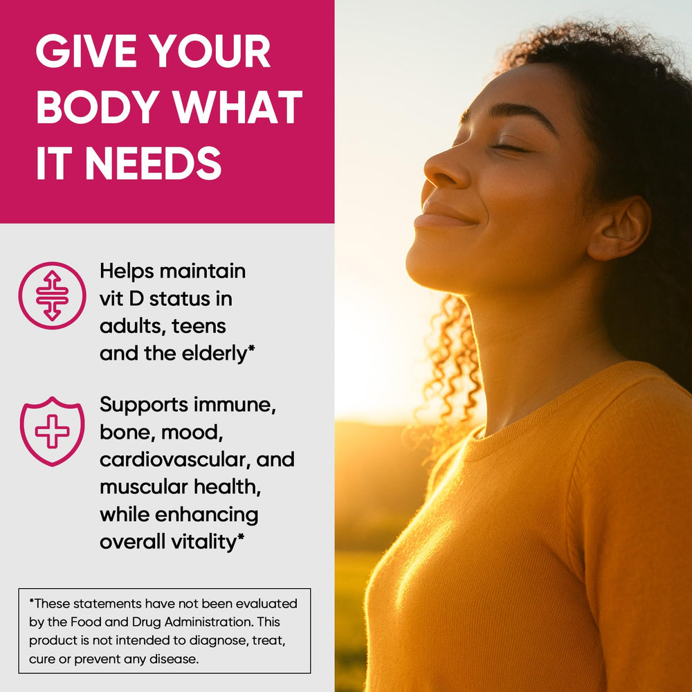 Graphic highlighting bone, immune, and energy benefits