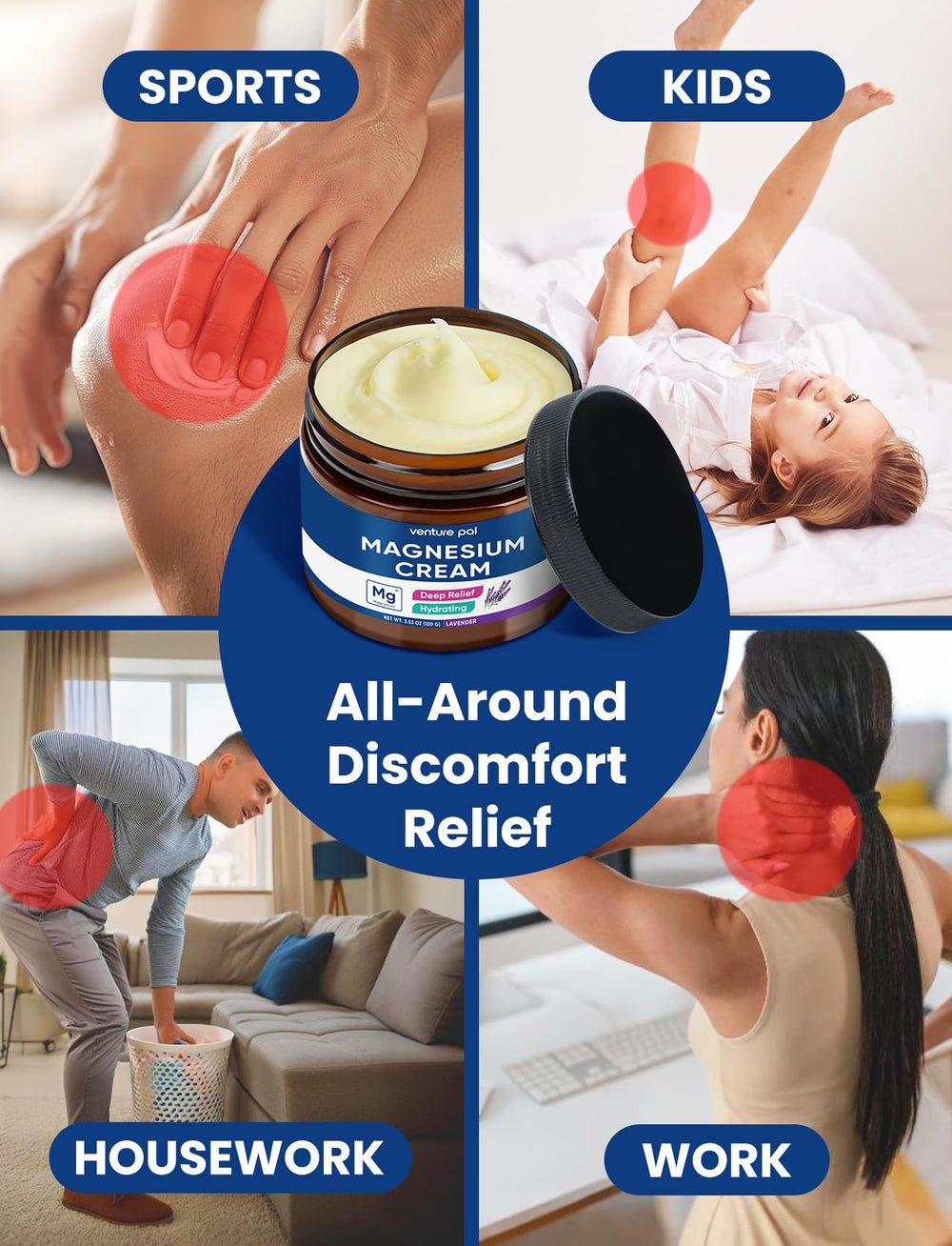 Warm palms rubbing the lotion for absorption