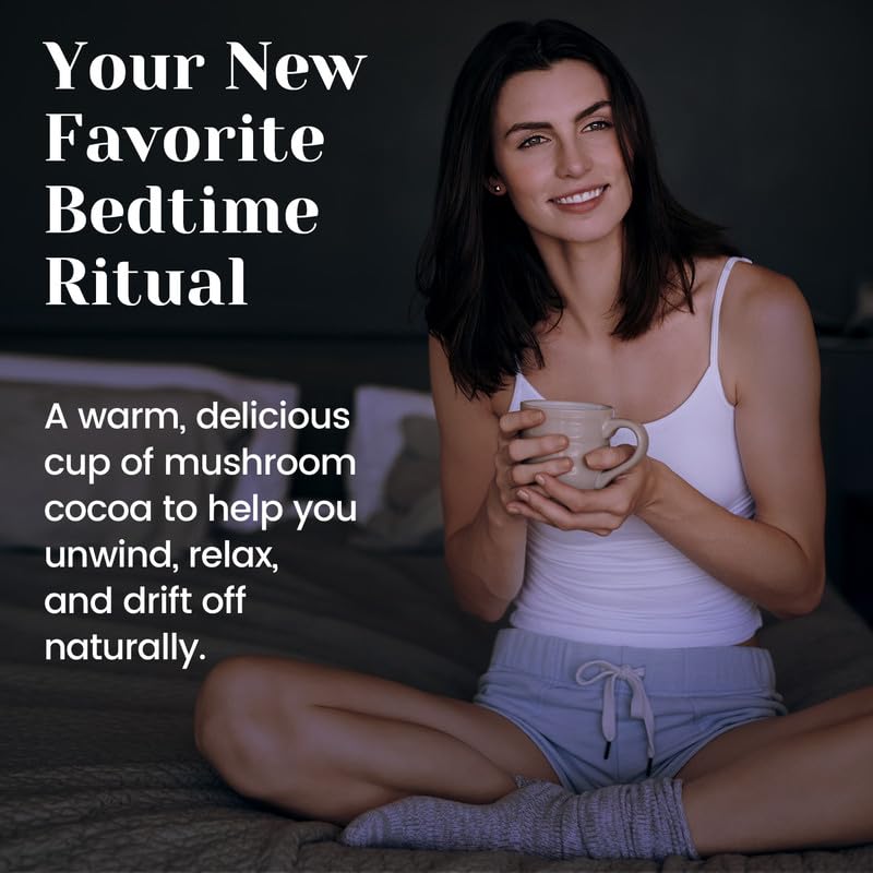 Cup of prepared Mushroom Cocoa in warm liquid