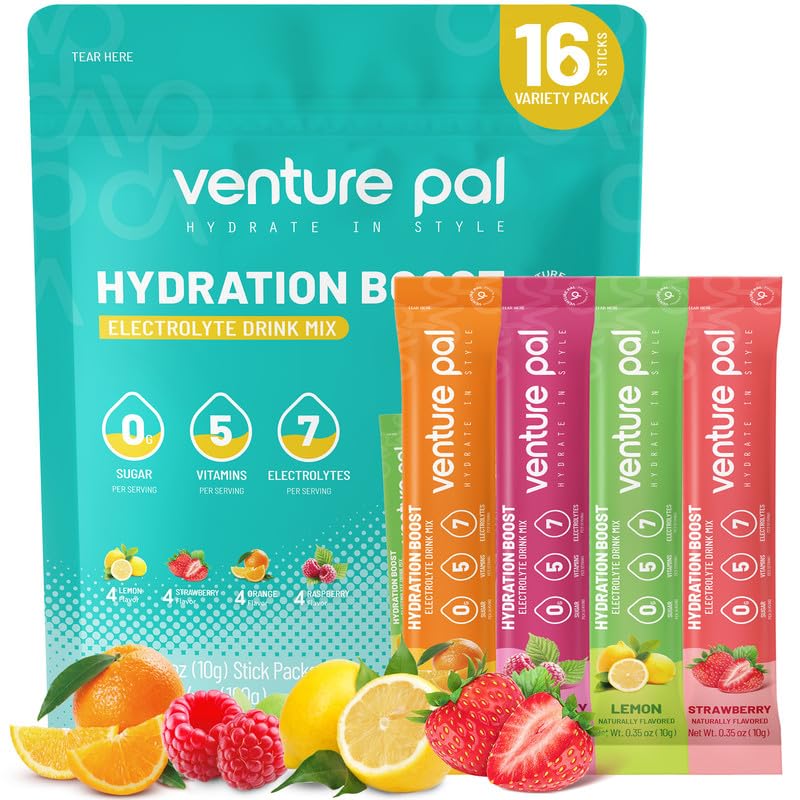 Front label of Venture Pal Sugar Free Electrolyte Powder Packets