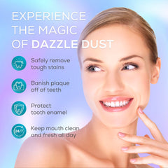 Back label with ingredients and usage for Venus Visage Dazzle Dust
