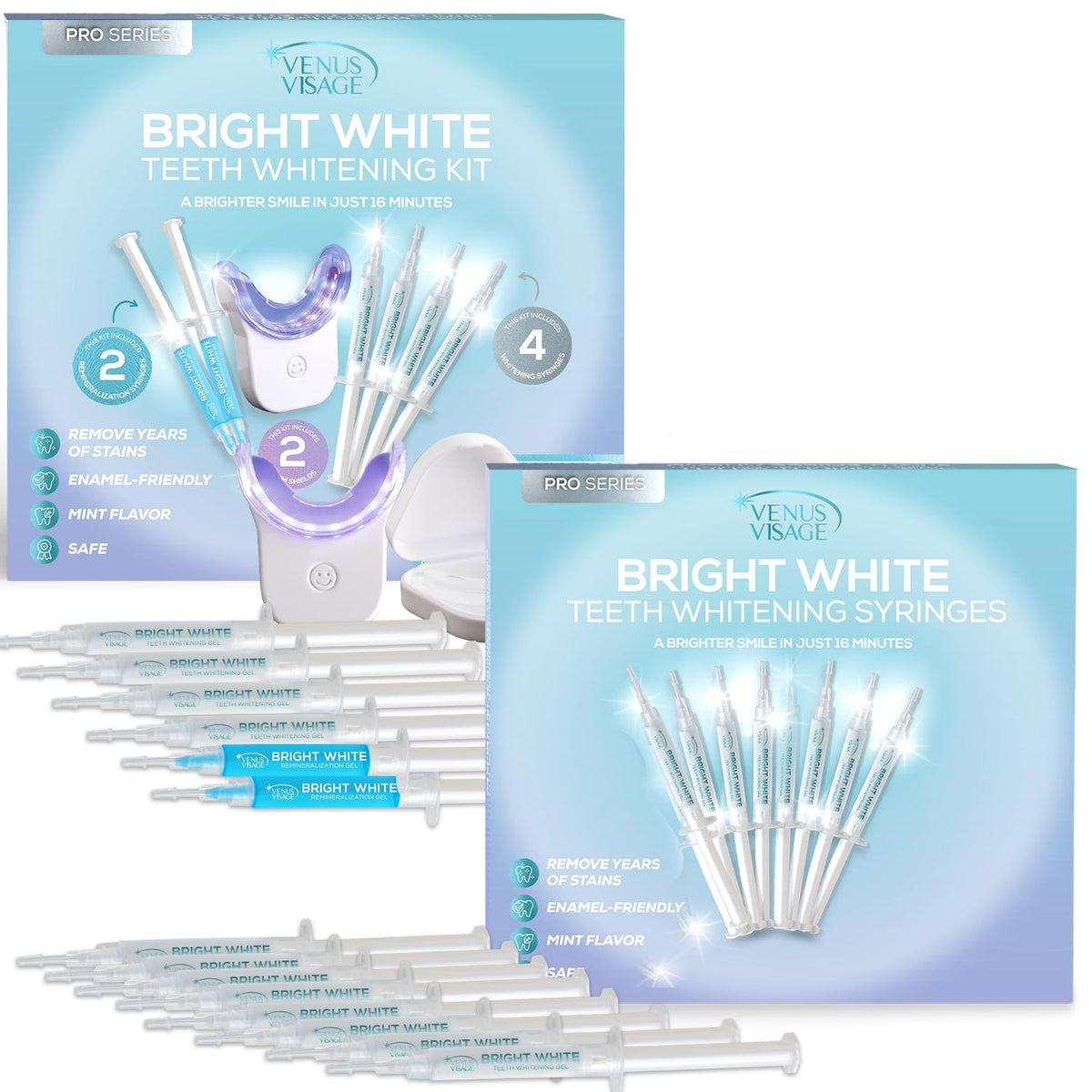 Venus Visage LED teeth whitening kit components