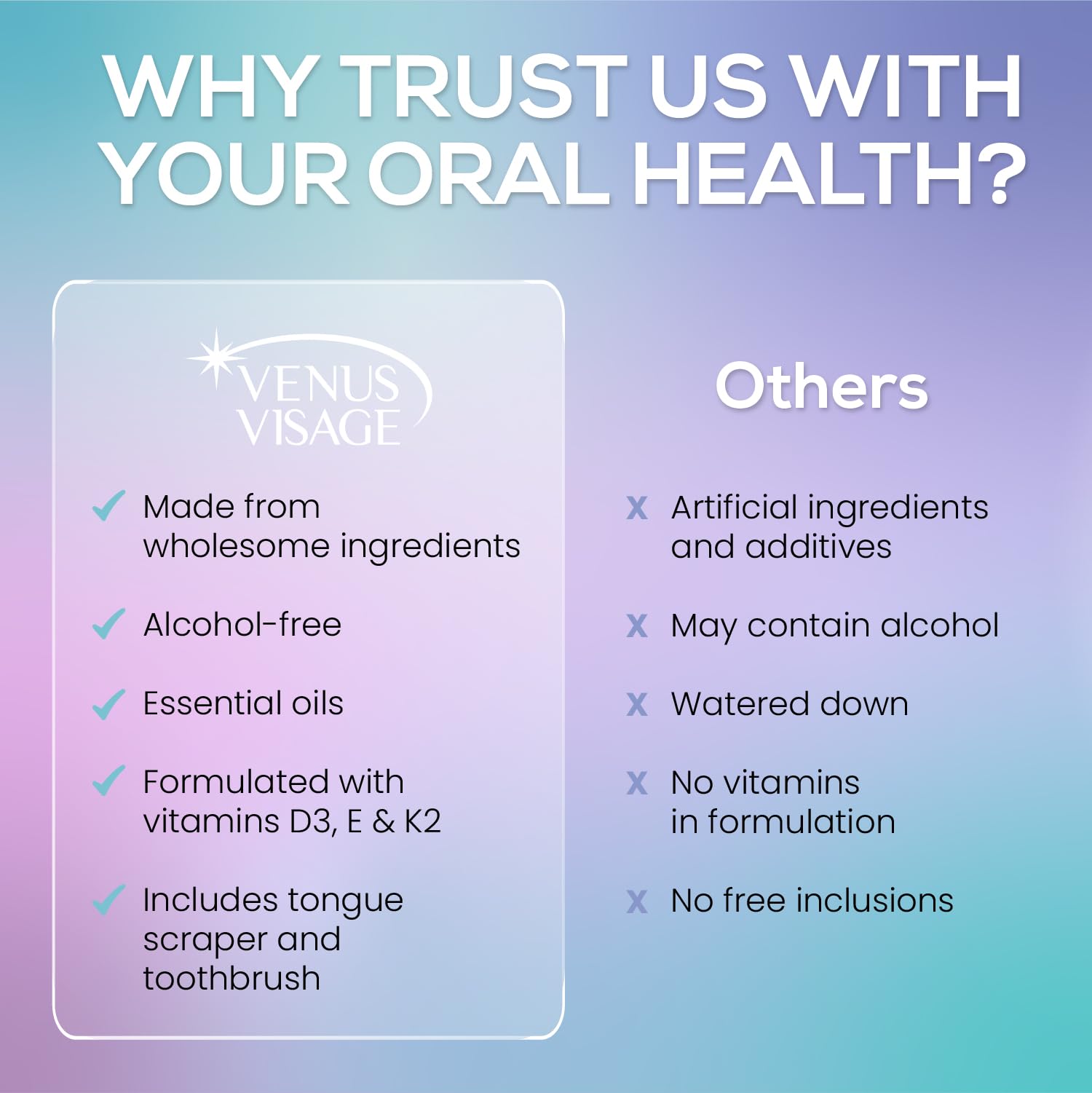 Venus Visage complete oral care kit contents