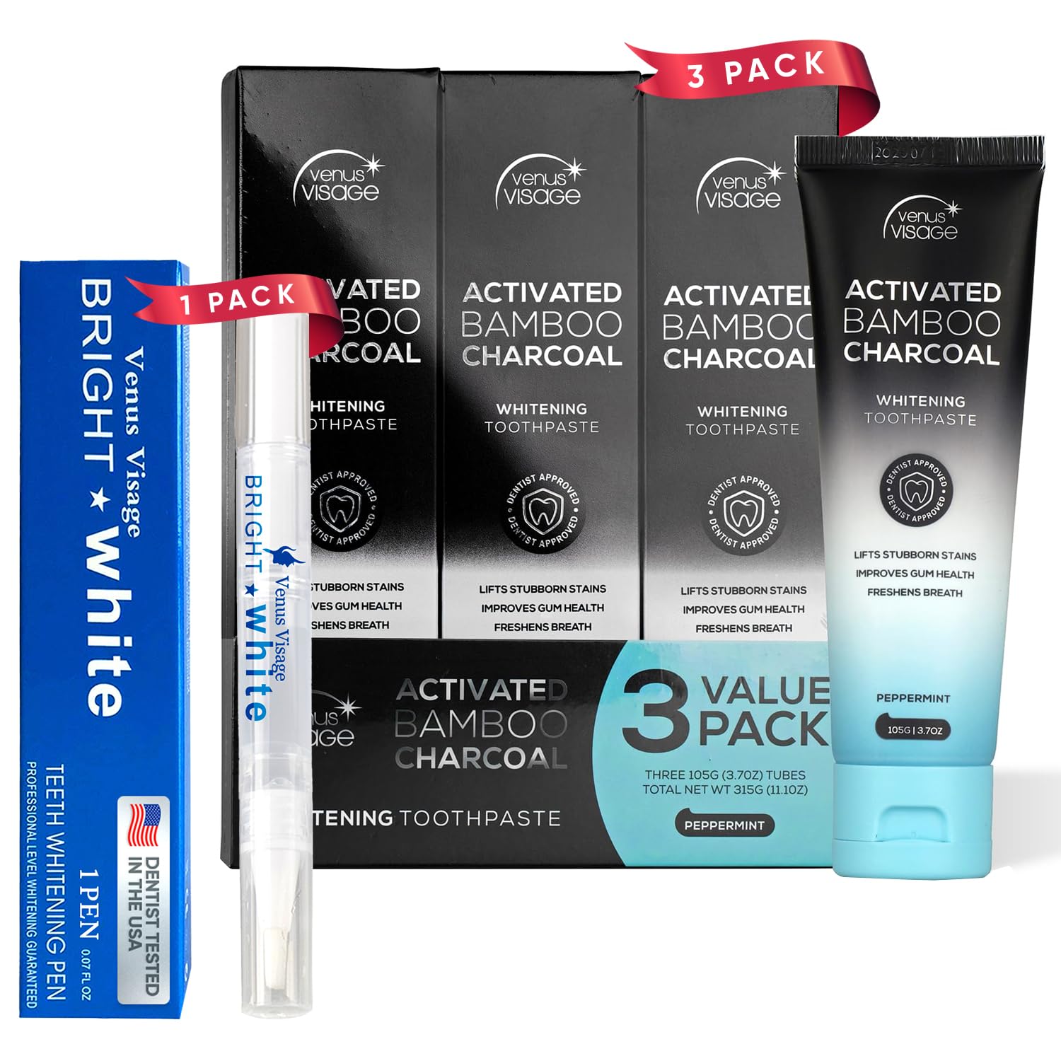 Venus Visage Teeth Whitening Pen, 0.07 fl oz