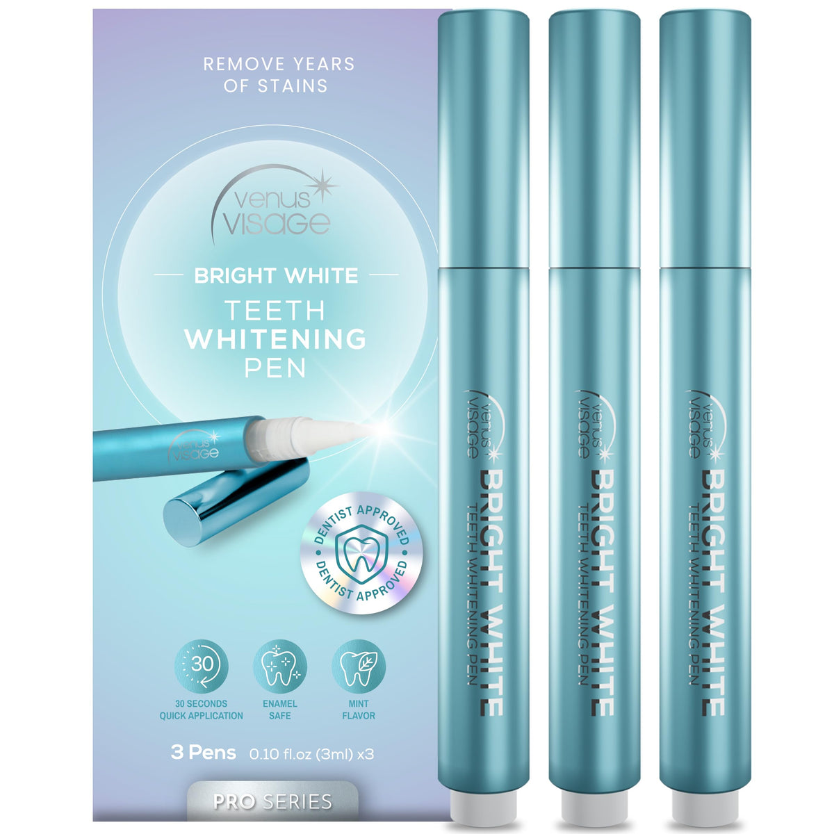 Venus Visage Teeth Whitening Pen - pack of 3