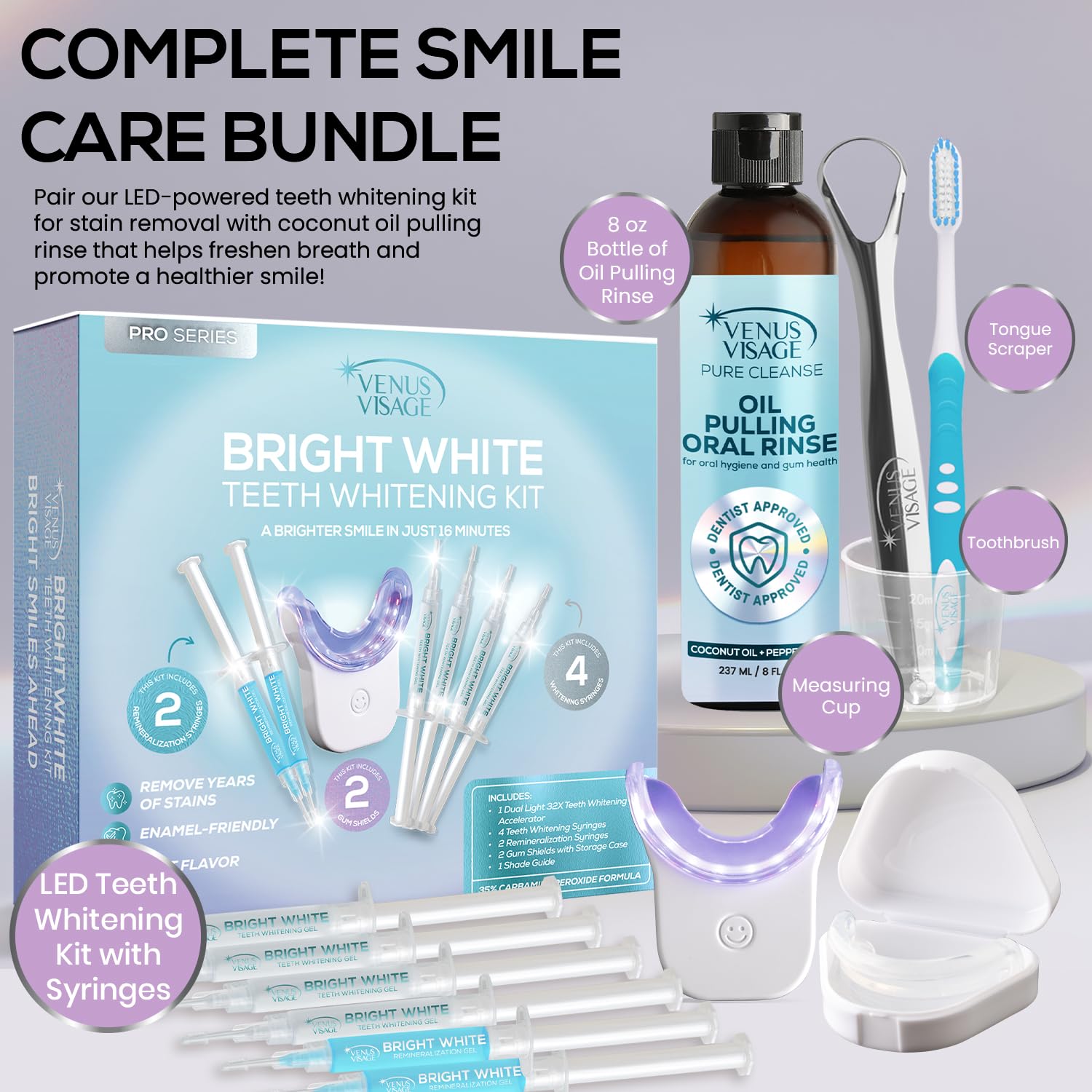 Four whitening gel syringes for Venus Visage kit