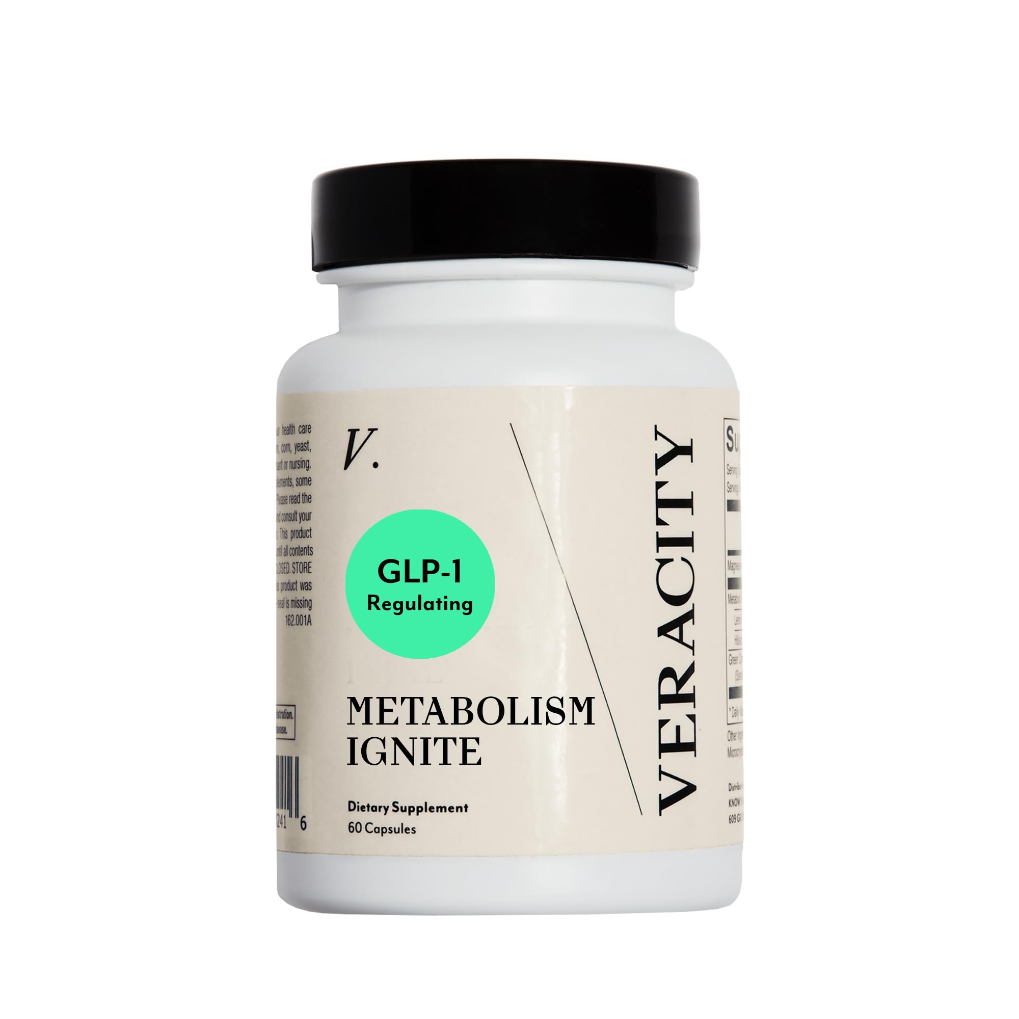 Veracity Metabolism Ignite bottle on a white background