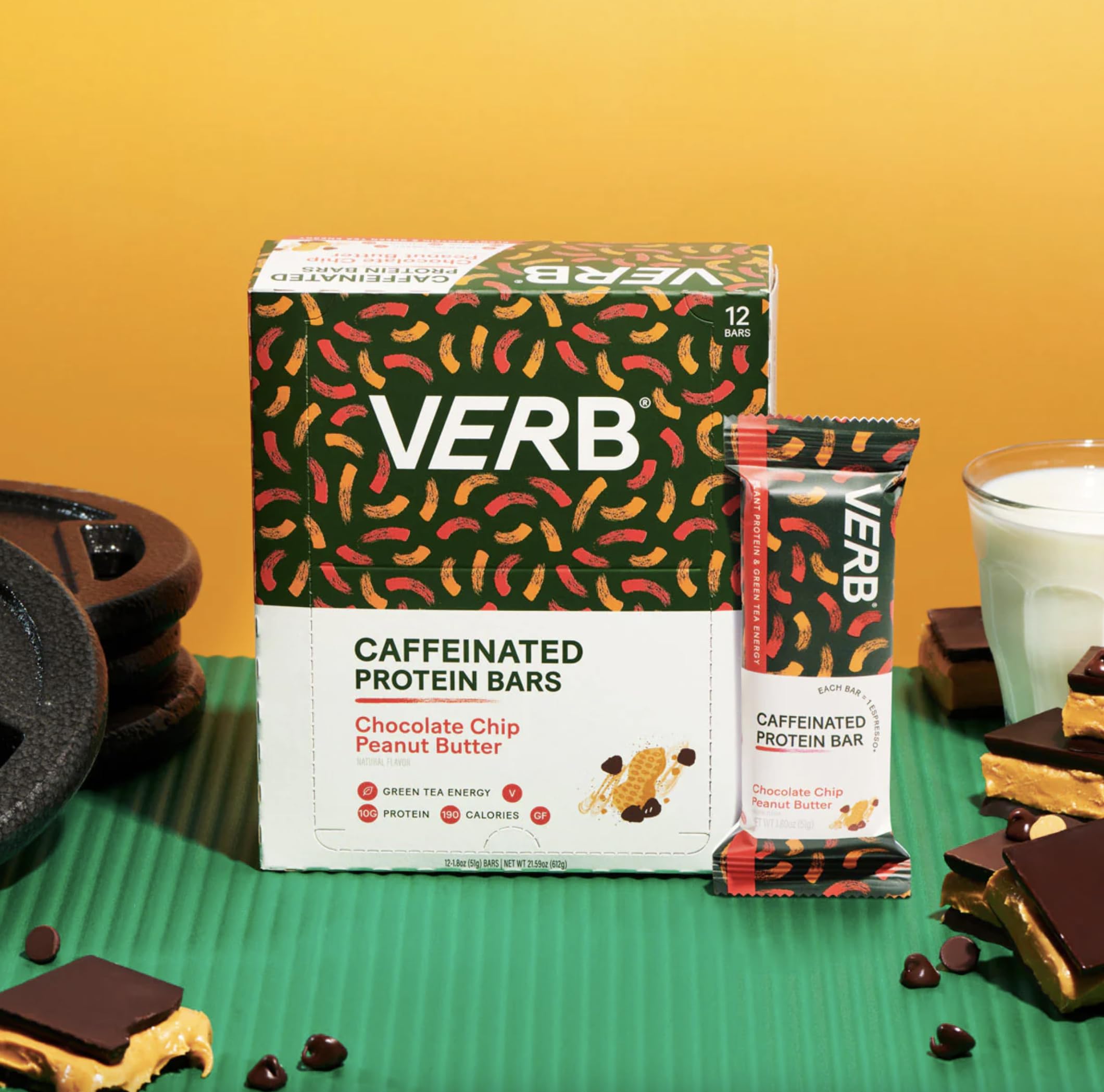 Verb Energy bar portable snack image shows a convenient, pocket-sized energy boost.