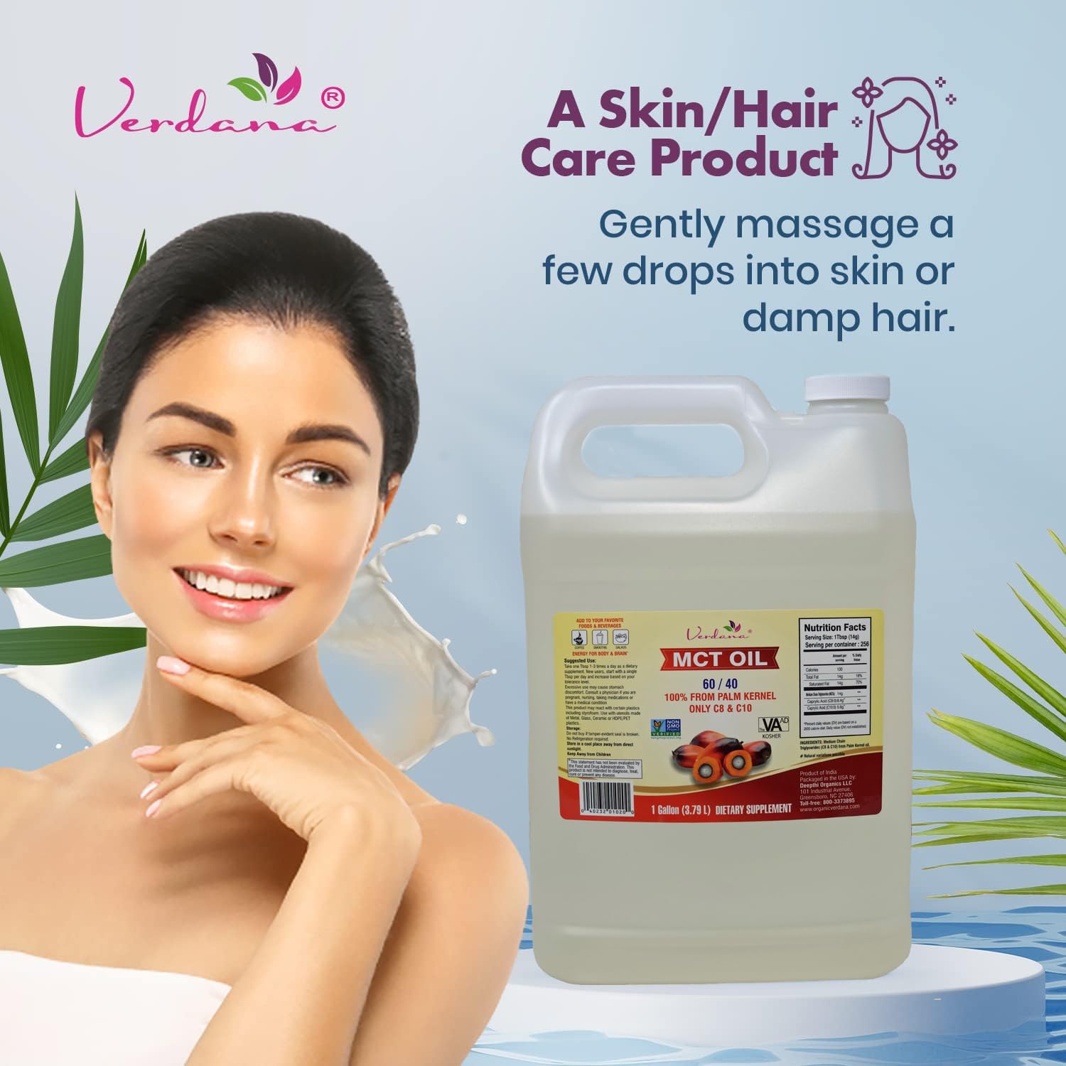 Verdana MCT Oil Non-GMO and Kosher certifications