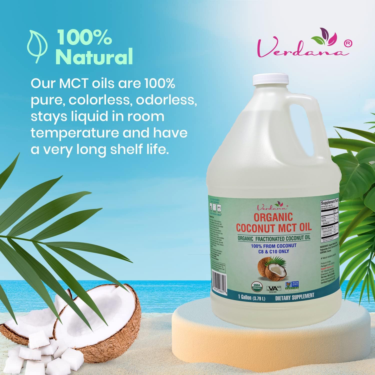 Fractionated coconut oil detail - colorless and odorless