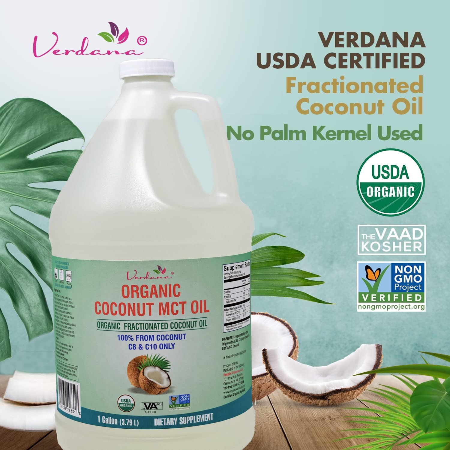 No palm kernel used in Verdana MCT Oil