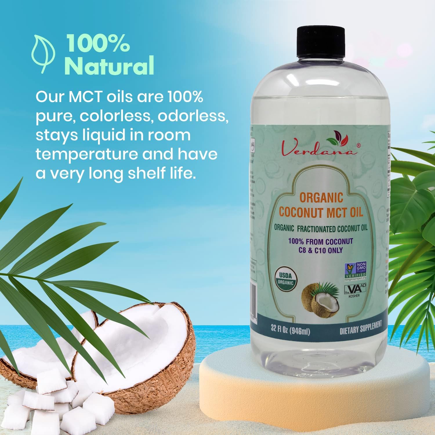 Verdana Organic MCT Oil used for massage and aromatherapy