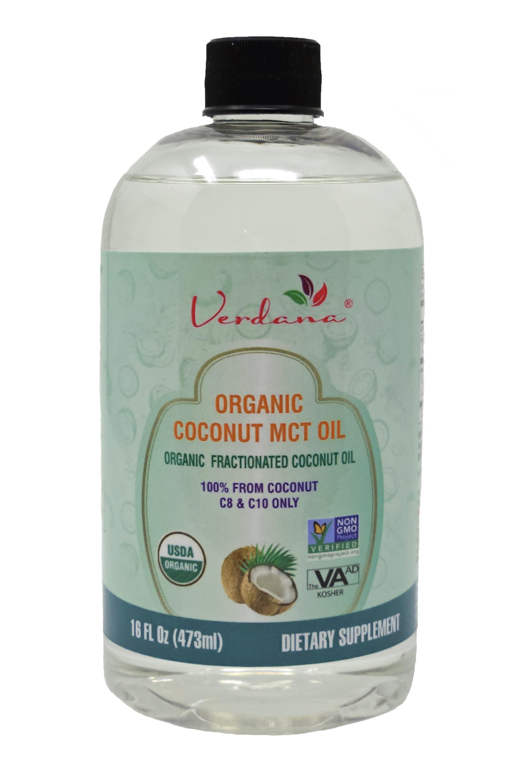 Verdana Organic MCT Oil 16 oz bottle