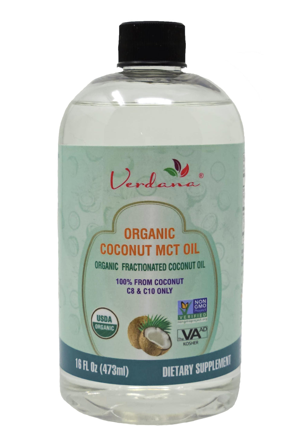 Verdana Organic MCT Oil 16 oz bottle