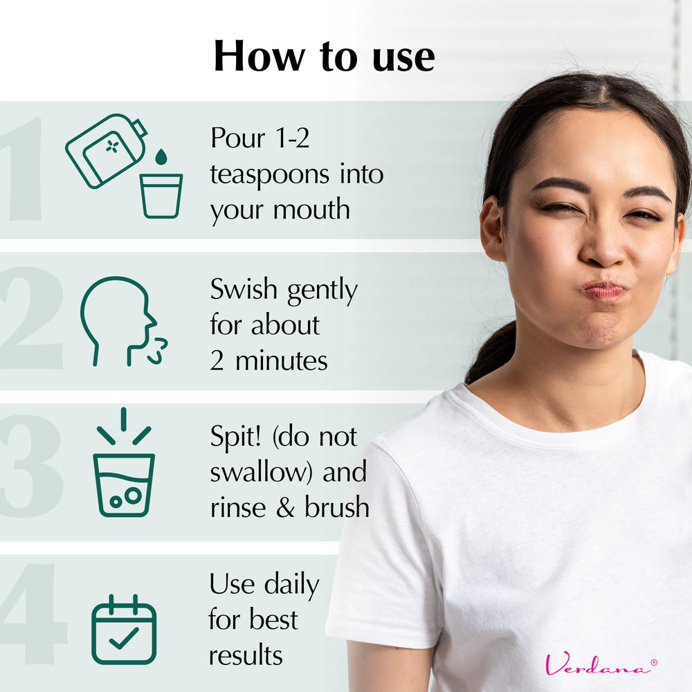 Alcohol-free and fluoride-free seal for Verdana mouthwash