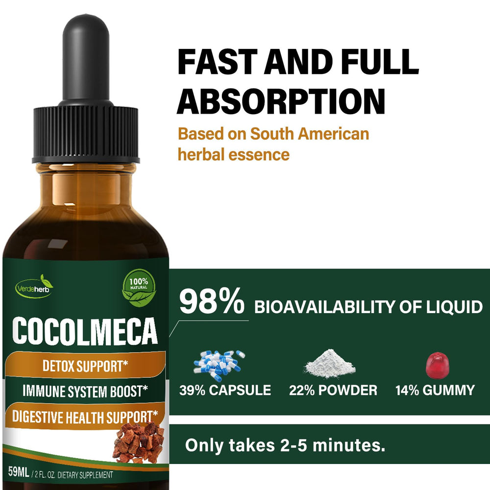 Dropping Cocolmeca liquid into a glass of water