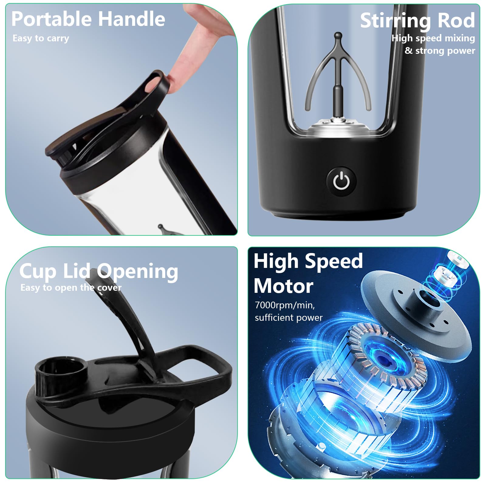 USB charging port on VEREMUND 15oz shaker