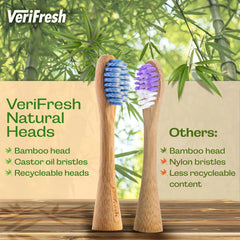 Bamboo heads with castor oil bristles for VeriFresh