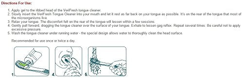 VeriFresh Tongue Cleaner with gel slats and fresh breath formula