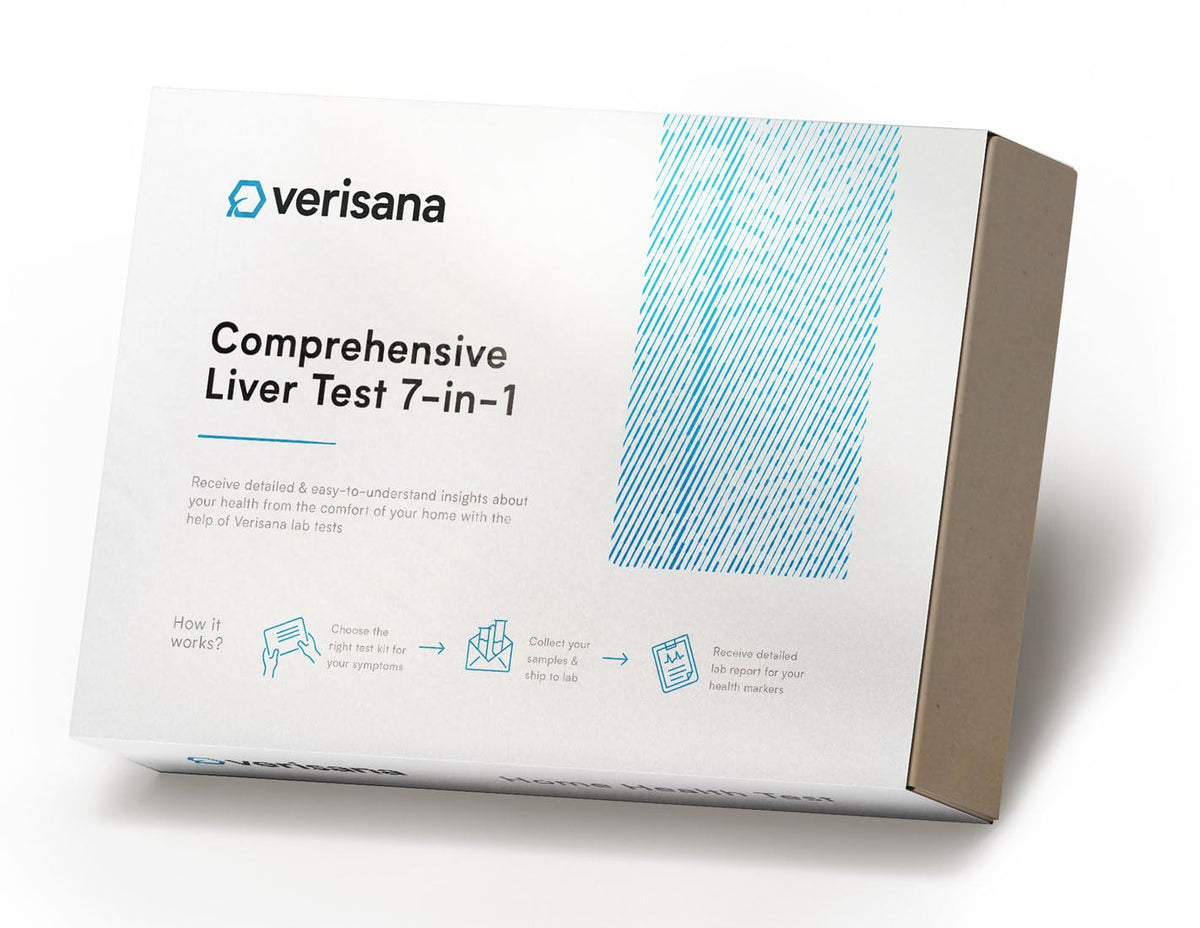 Verisana Liver Test at-home sample collection kit with instructions