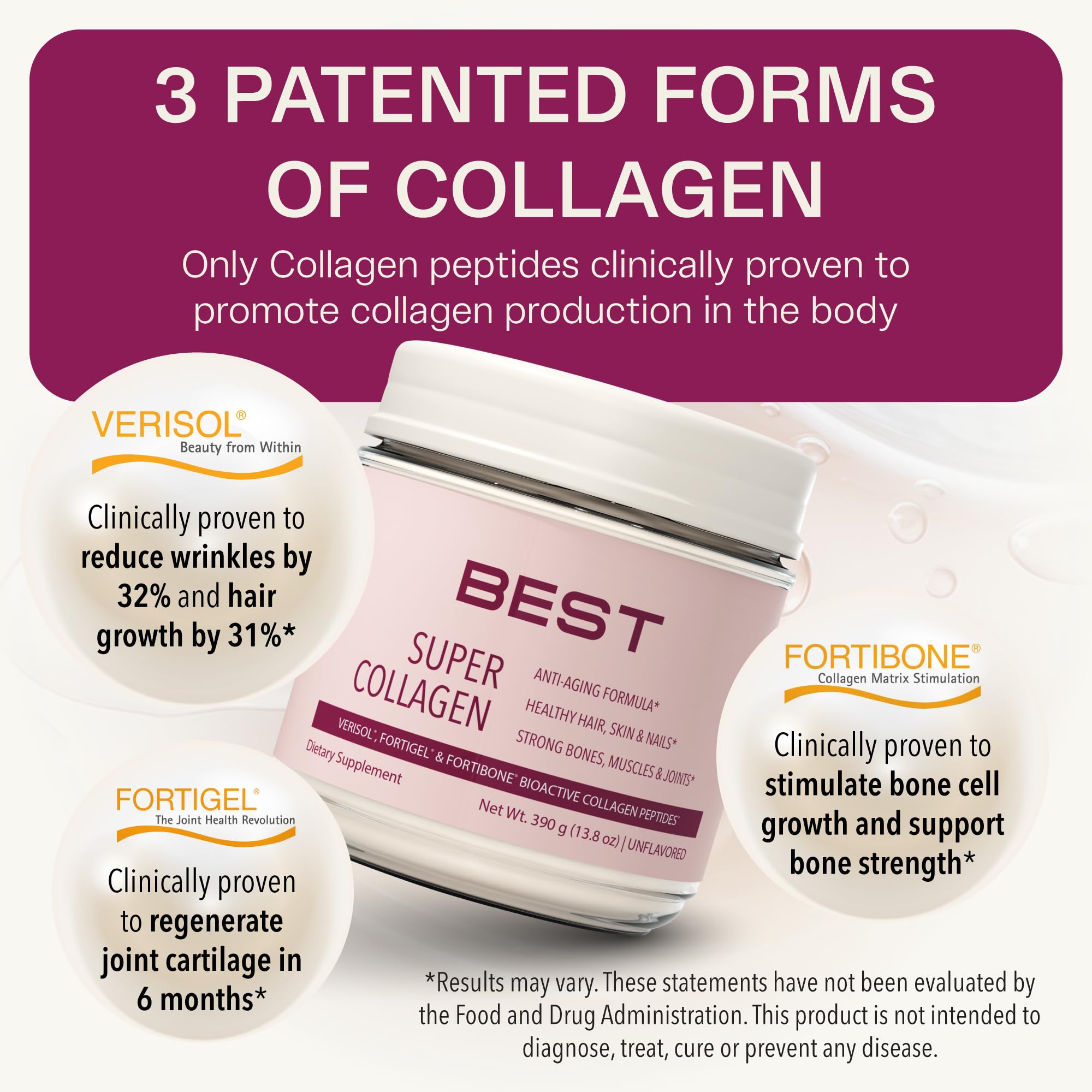 Scoop with VERISOL collagen powder for daily use