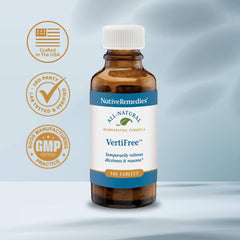 VertiFree chewable tablets dissolving or being chewed