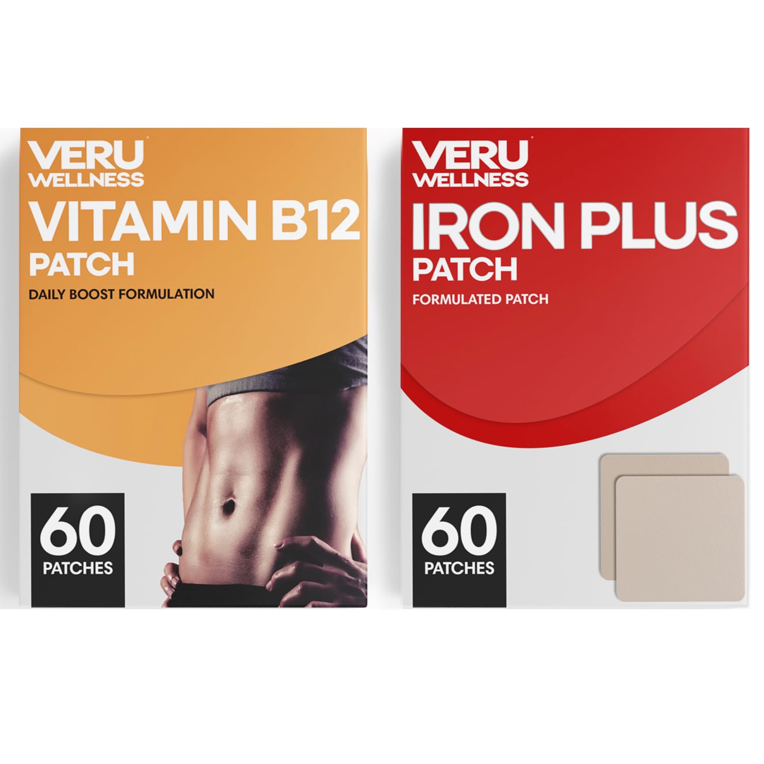 Veru Wellness Energy Patch with B12 and Iron – front view