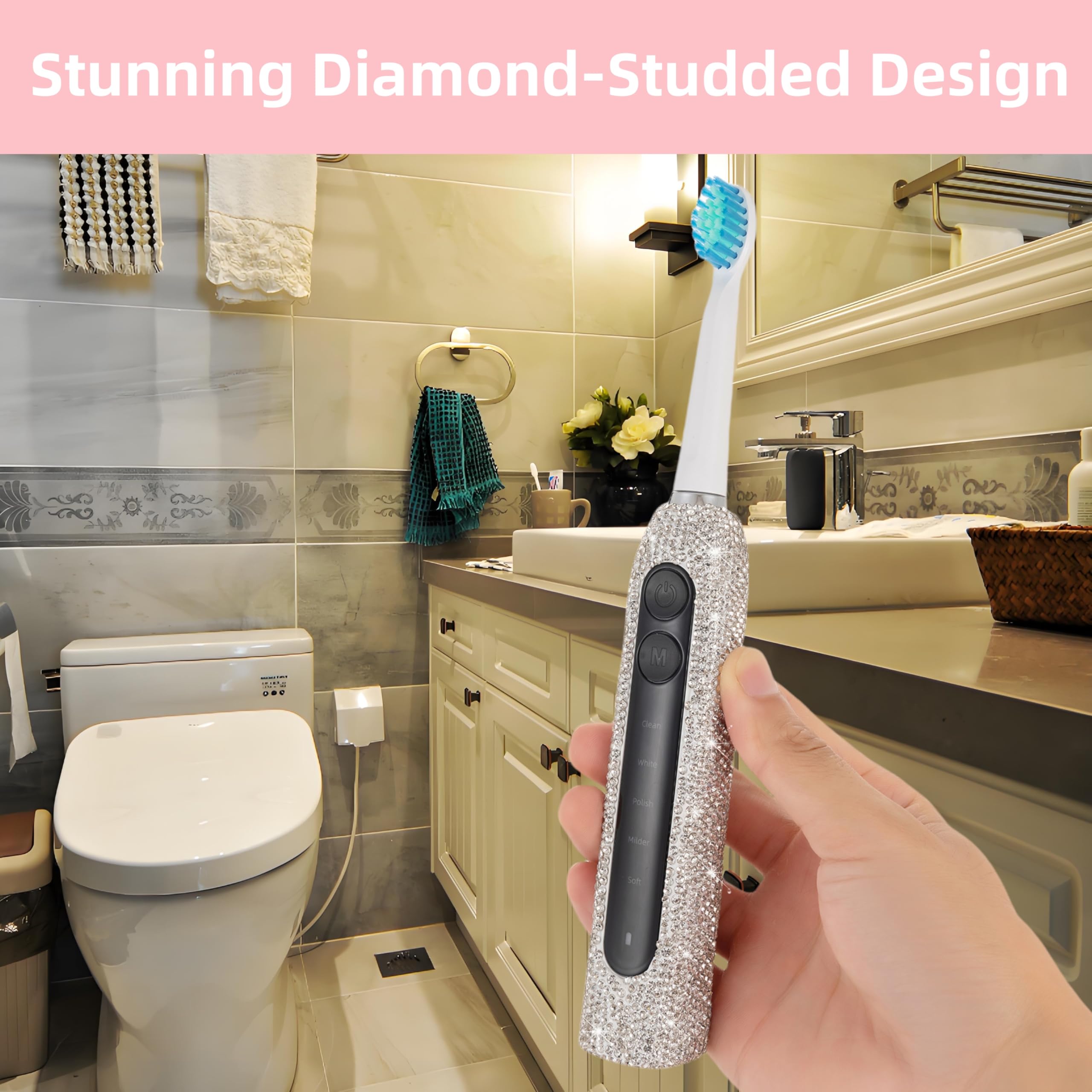 2-minute smart timer built into the Veseek toothbrush