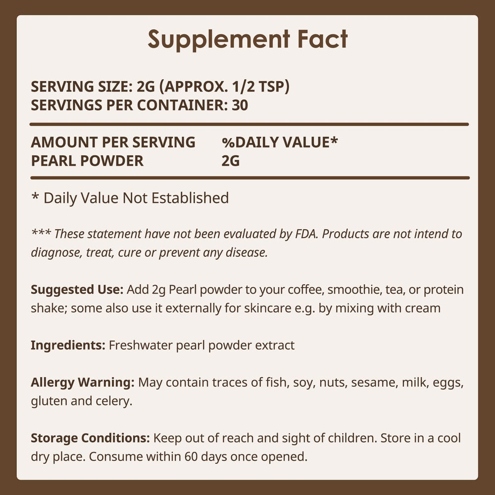 Packaging showing 30 servings per bag