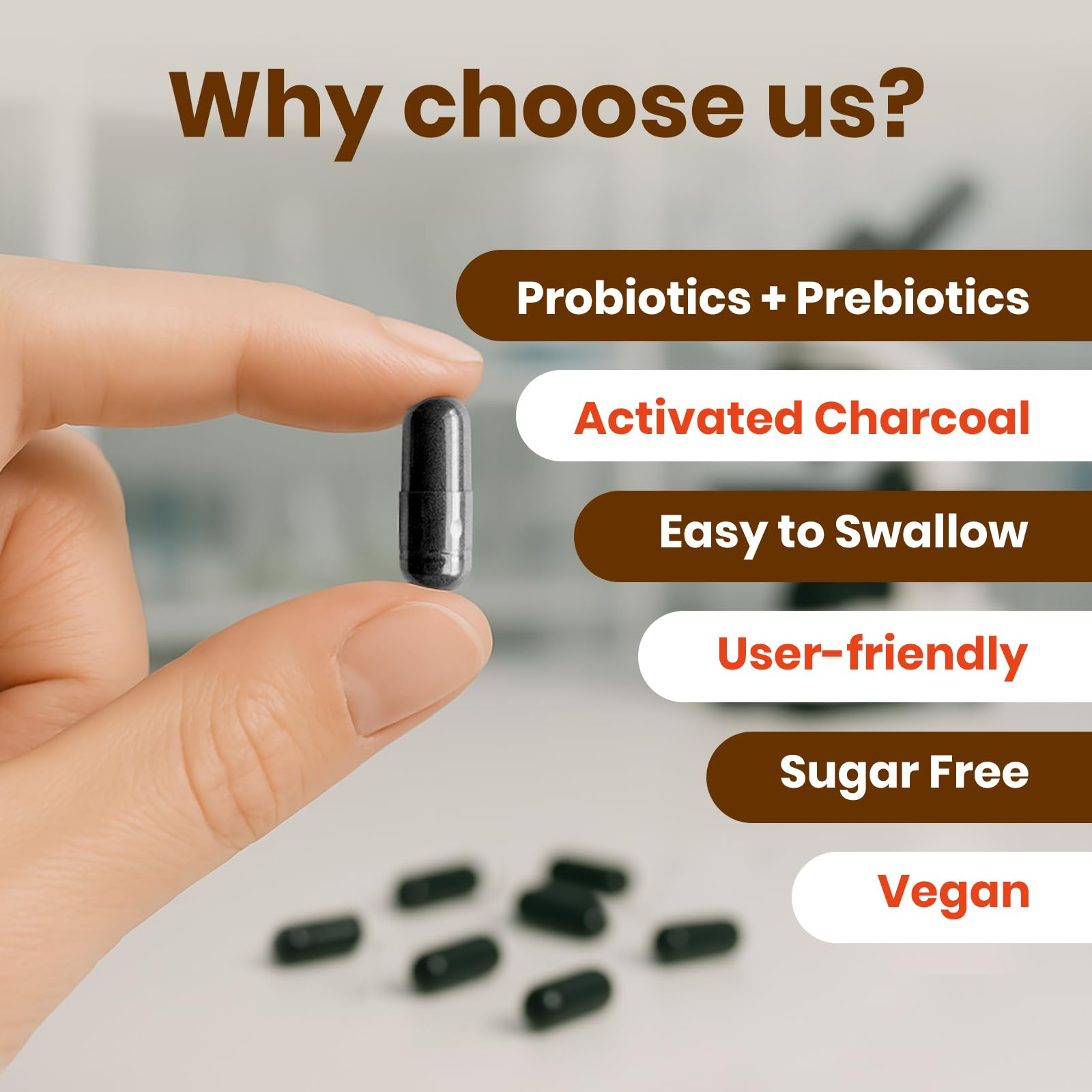 Activated charcoal ingredient depiction