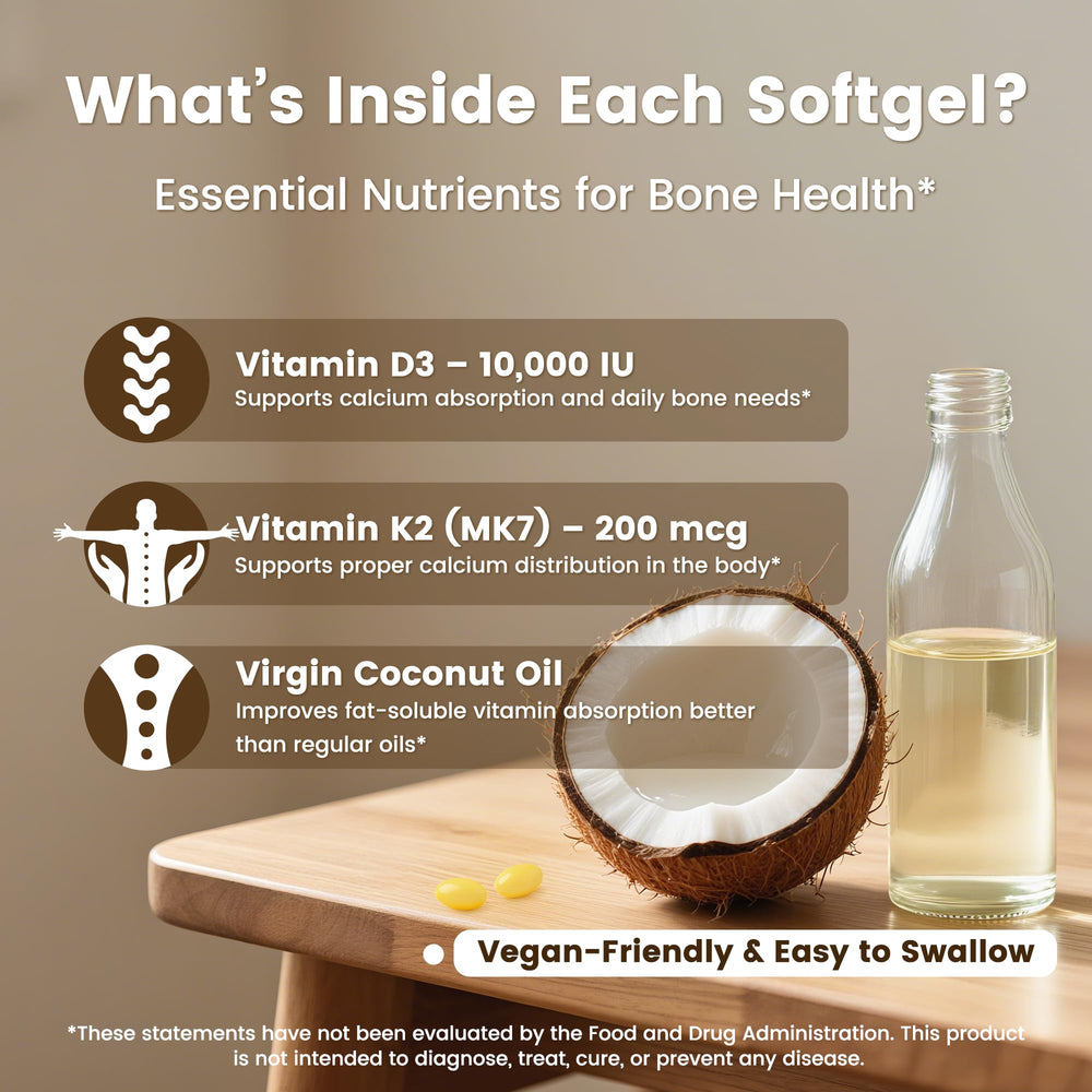 Softgels beside natural coconut oil highlight