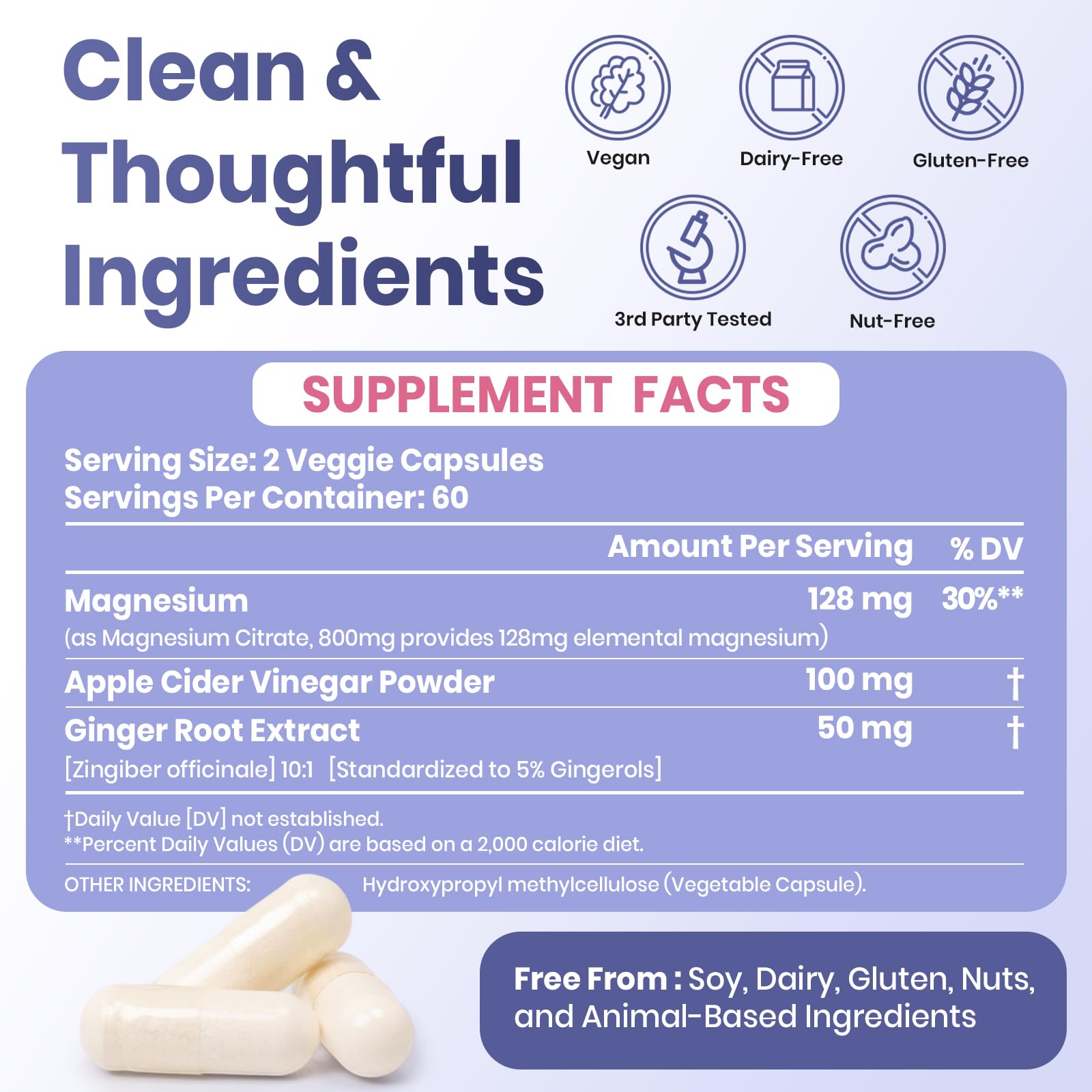 Close-up of DeepCalm Magnesium Citrate Capsules