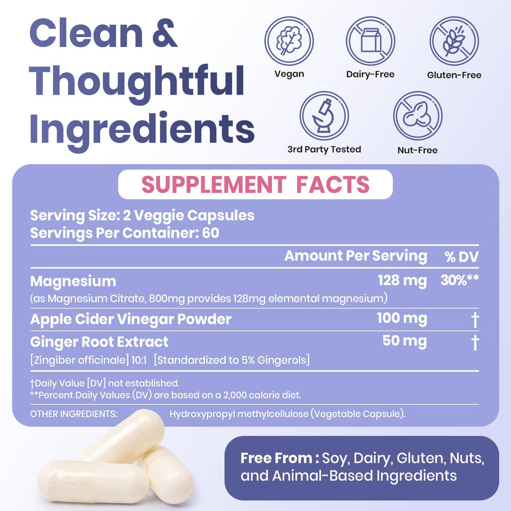 Close-up of DeepCalm Magnesium Citrate Capsules