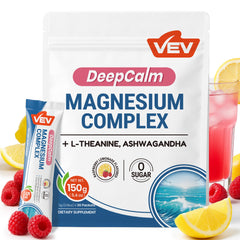 VEV DeepCalm Magnesium Drink Powder Raspberry Lemonade flavor single-serve stick