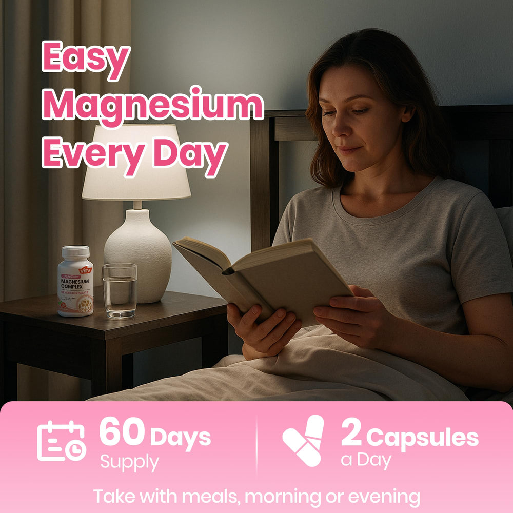 120 vegan capsules of VEV DeepCalm magnesium complex for women