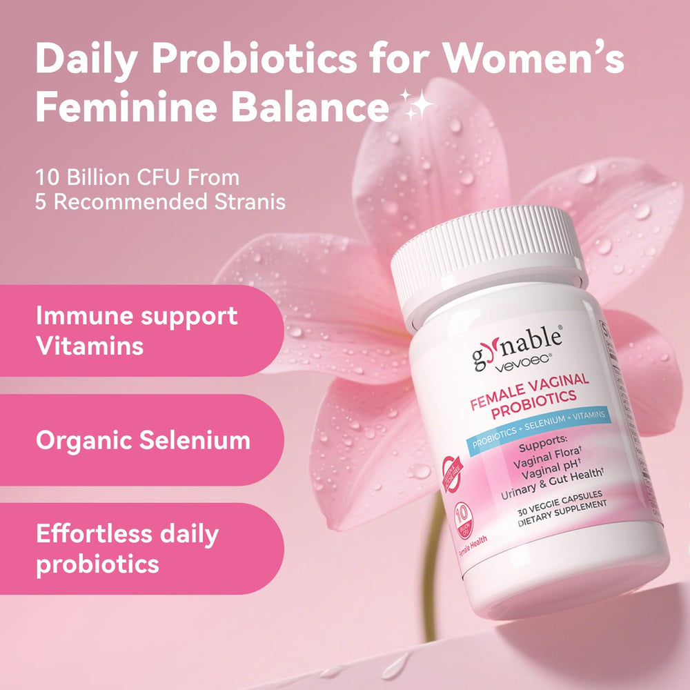 Close-up of Gynable vaginal probiotic capsules