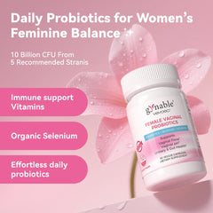 Close-up of Gynable vaginal probiotic capsules