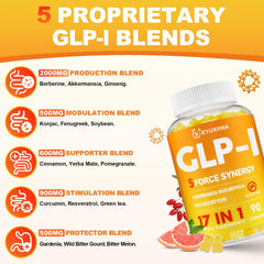 Veyuxiiwa GLP-l Gummies yuzu flavor close-up highlighting refreshing sugar-free chew.