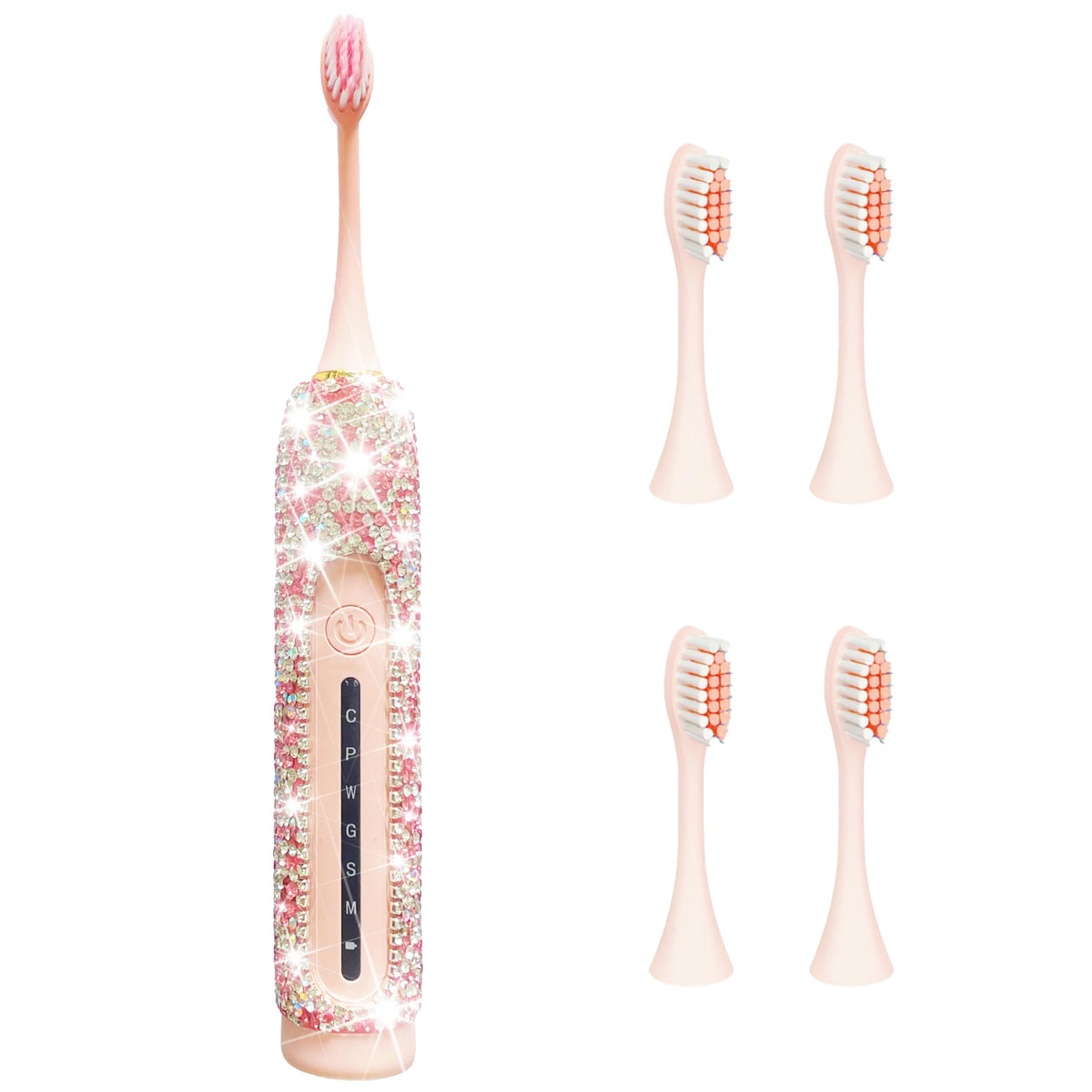 VFUIFRYI electric toothbrush pink bling handle close-up